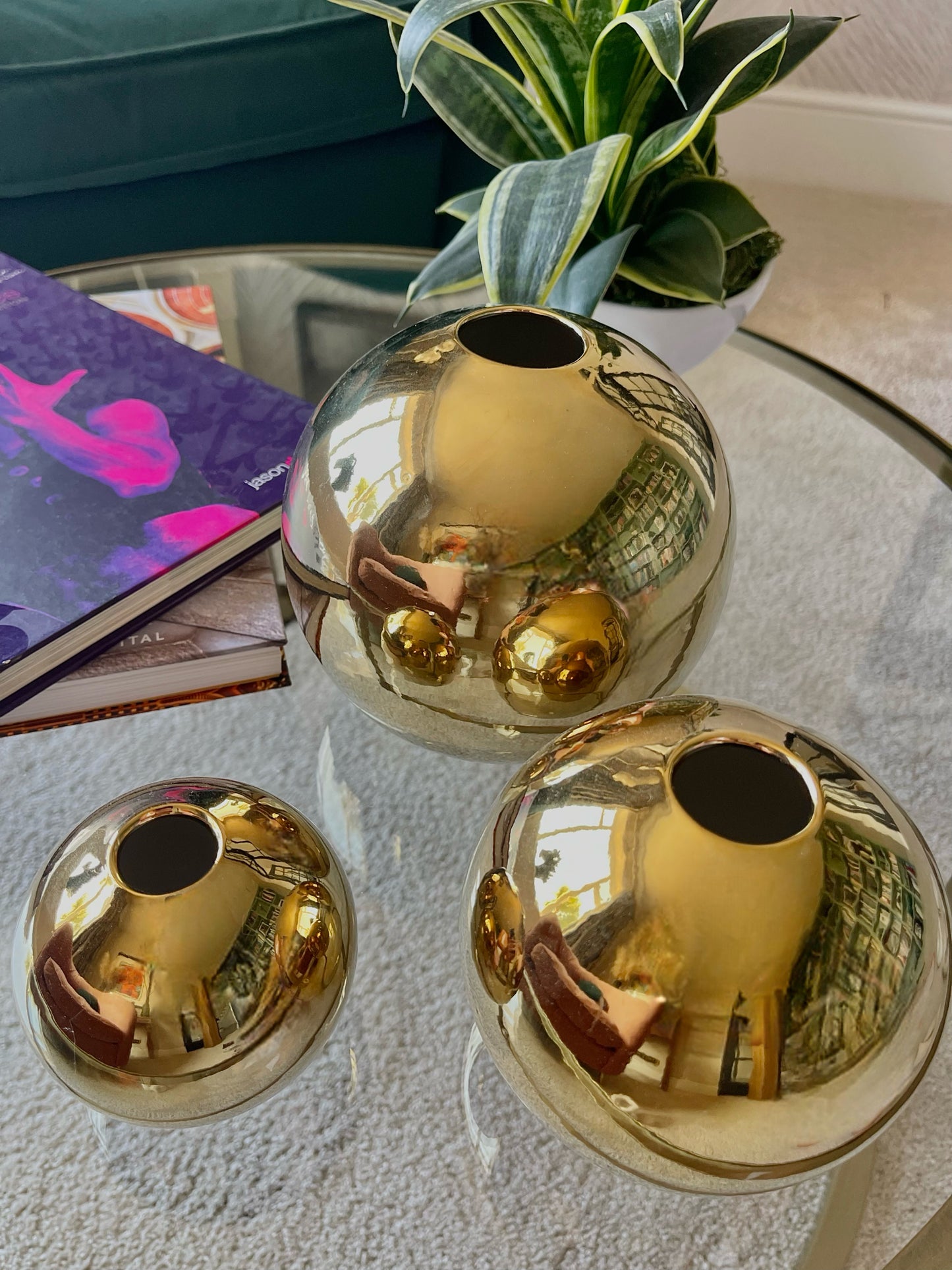 Gold Ball Vases